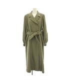 スライ SLY GLEN CHECK VOLUME S/L COAT  グレンチェック ボリュームスリーブ コート ロング アウター F グレー カーキ 030CAA30-3840 /YM ■KC