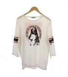 ヒステリックグラマー HYSTERIC GLAMOUR Tシャツ カットソー 七分袖 ヒスガール プリント L 白 /BM ■GY09