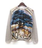 エルメス HERMES ツイルレーヌ 長袖ニット 36 ベージュ系 トップス シルク ウール ソルド ☆AA★