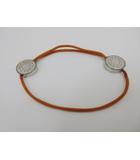 エルメス HERMES セリエ コードブレスレット オレンジ シルバー系 アクセサリー ☆AA★