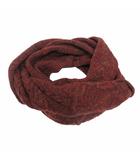 ポールスミス PAUL SMITH 美品 ケーブルニット マフラー スヌード ウール 赤系 レッド IBO70