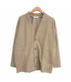 美品 近年モデル ブークレージャージー Vネックカーディガン ほつれ加工 ベージュ S IBO70