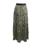 ダブルスタンダードクロージング ダブスタ DOUBLE STANDARD CLOTHING 22SS 美品 ティアードフラワーロングスカート 花柄 ギャザースカート マキシ マルチカラー 36 約S IBO70