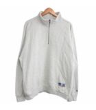 × ラッセル RUSSELL ATHLETIC 美品 ハーフジップ スウェット トレーナー ロゴ グレー L