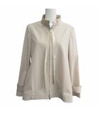 フォクシーニューヨーク FOXEY NEW YORK 極美品 23年 Coat Carmen ショートコート カルメン スタンドカラー 43475 薄手 ベージュ 38 約Mサイズ IBO76