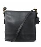 コーチ COACH オールド 9829 フルグレインレザー フラップショルダーバッグ ゴールド金具 皮革 黒 ブラック