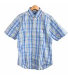 美品 00s CLASSIC FIT マドラスチェックシャツ オレンジポニー ボタンダウン 半袖 国内正規 マルチカラー M IBO76