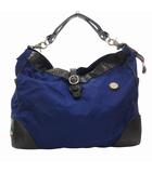 オロビアンコ OROBIANCO LIMONTA ハンドバック 手提げ クロコ型押し ナイロン 青 ブルー 黒 ブラック /FF IBO76