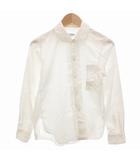コムデギャルソンコムデギャルソン COMME des GARCONS COMME des GARCONS シャツ 丸襟 ラウンドカラー フランス製 長袖 XS 白 ホワイト/FF IBO78