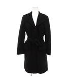 ワークフォーホリデイユナイテッドアローズ WORK FOR HOLIDAY UNITED ARROWS 美品 チェスターコート アンゴラ ベルト付き ロング 36 黒 ブラック /FF ■YHS1