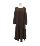 プラステ PLST 美品 ワンピース ロング 長袖 M 茶 ブラウン /BS ■YHS4