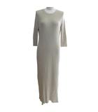 ドゥーズィエムクラス DEUXIEME CLASSE 近年モデル シルク リブニットワンピース ロング マキシ ベージュ フリーサイズ IBO80