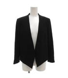 セオリー Theory Traceable Wool ノーカラージャケット フォーマル ボタンレス 2 黒 ブラック /FF