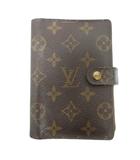 ルイヴィトン LOUIS VUITTON アジェンダPM モノグラム 手帳カバー R20005 ビジネス PVC レザー 茶 ブラウン