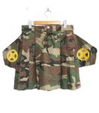 ブラックミーンズ blackmeans リメイクスカート カモフラ柄 迷彩 プリーツ レースアップ コンチョボタン 膝丈 カーキ 系 1103