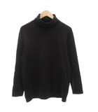 Tシャツ M タートルネック カットソー 長袖 黒 ブラック /AE