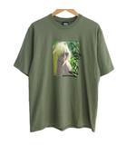 ステューシー STUSSY 美品 25SS Laura Tee Tシャツ カットソー フォトプリント ロゴ 半袖 ステッカー付 M カーキ グリーン 系 ■MNK2 1030