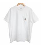 カーハート carhartt S/S POCKET LOOSE T-SHIRT ポケットTシャツ カットソー ロゴ パッチ クルーネック 半袖 A171068 M 白 ホワイト 1103