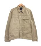 ステューシー STUSSY OLD 希少 レア 90s-00s 紺タグ made in USA 5ポケット ワークジャケット ブルゾン コットンツイル ヴィンテージ ベージュ L