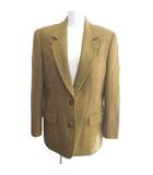 バーバリーズ Burberrys 美品 ヴィンテージ テーラードジャケット ブレザー チェック ヘリンボーン ロゴボタン 総裏 2B 11AR 約L 茶 ブラウン 1119