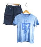 ポロ ラルフローレン POLO RALPH LAUREN キッズ Tシャツ 半袖 ハーフパンツ 2点 2着 セット まとめ 140cm 紺 青 1113