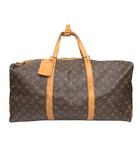 ルイヴィトン LOUIS VUITTON サックスープル55 ボストンバッグ モノグラム M41622 PVC × レザー 大容量 旅行 トラベル 茶 ブラウン ☆AA★