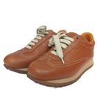 エルメス HERMES Quick クイック スニーカー Hロゴ レザー 牛革 ローカット 35.5 茶 ブラウン ■MNK3