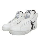 ルイヴィトン LOUIS VUITTON チャーリーライン レザー × モノグラム スニーカー ハイカット LVロゴ 34 白 ホワイト ■MNK3