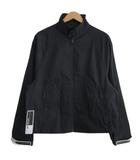 18SS スタンドカラー ナイロン ジャケット ブルゾン ラバーロゴ S 黒 ブラック ■MNK3