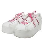 ロックスタッズ アンタイトル 厚底 スニーカー 37 白 ホワイト ■MNK3