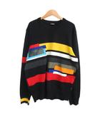 ディーゼル DIESEL カラーバー ニット セーター 長袖 黒 ブラック IBO86