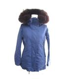 タトラス TATRAS ポーランドラクーンファー ダウンジャケット コート リアルファー ナイロン 青 ブルー 2 約M LTA6ST4499 1223