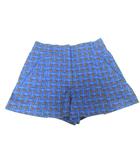ルイヴィトン LOUIS VUITTON ショートパンツ ハーフパンツ ストレッチ素材 総柄 青 ブルー 34 約S IBO88