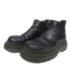 ボッテガヴェネタ BOTTEGA VENETA タイヤブーツ チェルシーブーツ サイドゴア レザー 厚底 41 黒 ブラック