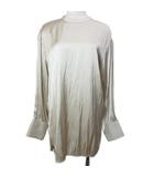 イエナ IENA 20AW イージーサテンブラウス 20-051-900-2000-4-0 シャツ バンドカラー プルオーバー 長袖 ベージュ /X