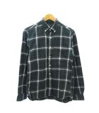 ビームスプラス BEAMS+ チェック ネルシャツ ボタンダウン 緑 グリーン系 S