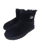 アグ オーストラリア UGG australia ミニ ターンロック ブリング ムートンブーツ ショートブーツ ラインストーン 装飾 24cm 黒 ブラック 1098354 0115