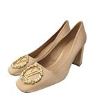 ルイヴィトン LOUIS VUITTON パンプス シューズ ハイヒール LVサークル ロゴ ビジュー サテン 40 26.5cm ピンク 0119 ■MNK4