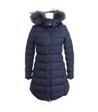 タトラス TATRAS 美品 LAVIANA ラビアナ ダウンコート ダウンジャケット ウール ラクーンファー フード ロング 01 約S 紺 ネイビー LTA18A4571 ■MNK4 0118