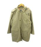 バーバリーズ Burberrys ヴィンテージ ダウンライナー付き フーデッドコート 裏地 ノバチェック ロング丈 L ベージュ 0128