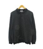 ユニバーサル プロダクツ UNIVERSAL PRODUCTS BORDER L/S POLO ポロシャツ ボーダー 長袖 3 黒 ブラック 0131