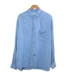 アダムエロペ Adam et Rope' HOMME × Yuki Kawahara ルーズシルエットレーヨンシャツ GMG23100 長袖 L サックスブルー ユニセックス /X