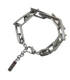 DX1577040 ブレスレット ステンレススチール バングル Dロゴ シルバーカラー