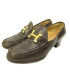 エルメス HERMES コンスタンス ローファー Hロゴ 茶 ブラウン 35.5 約22.5cm ■MNK5