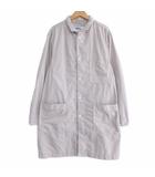 ステンカラーコート ジャケット コットン ロング M ライトベージュ 系 0206