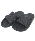 ウォーターフロントライン ラバーサンダル モノグラム エンボス スライドサンダル UK9 黒 ブラック ■MNK5