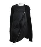 希少 美品 17AW Runway アシンメトリー ダウンジャケット フロントジップ 変形 切替 IT42 黒 ブラック RO17F7757-EOCOM8 ■MNK5