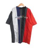 バレンシアガ BALENCIAGA 希少 21SS 青山店限定 再構築 Tシャツ 半袖 ロゴ ドッキング オーバーサイズ XXS マルチカラー  ■MNK5