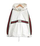 グッチ GUCCI 21AW シェリーライン コットンキャンバス ウィンドブレーカー アノラック パーカー 大きいサイズ 56 白 ホワイト 594861 ■MNK5