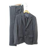 エディフィス EDIFICE 美品 18AW セットアップ スーツ グレンチェック ウール混 ストレッチ 46 グレー 0224